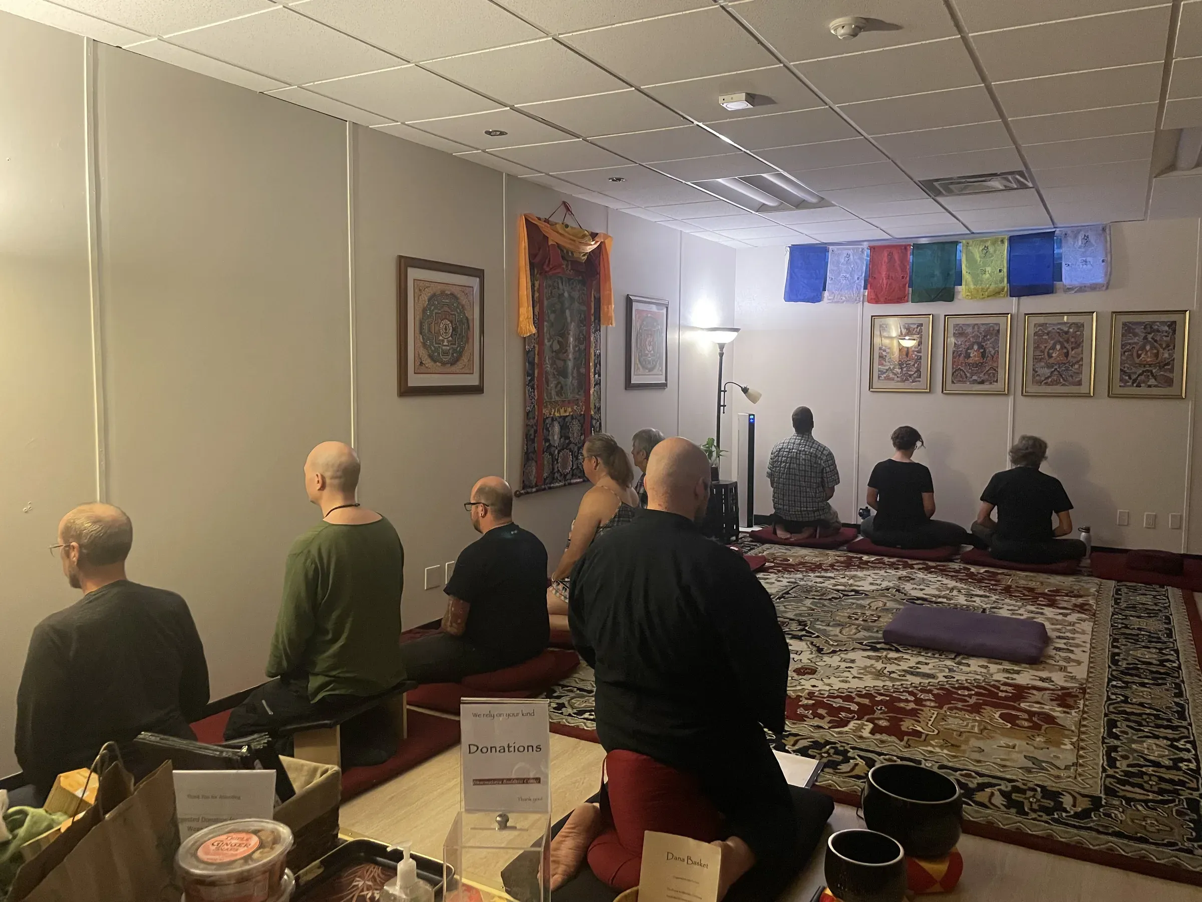 Members of Facing the Mountain gathered for zazenkai at Dharmakaya Buddhist Center in Reno, Nevada.